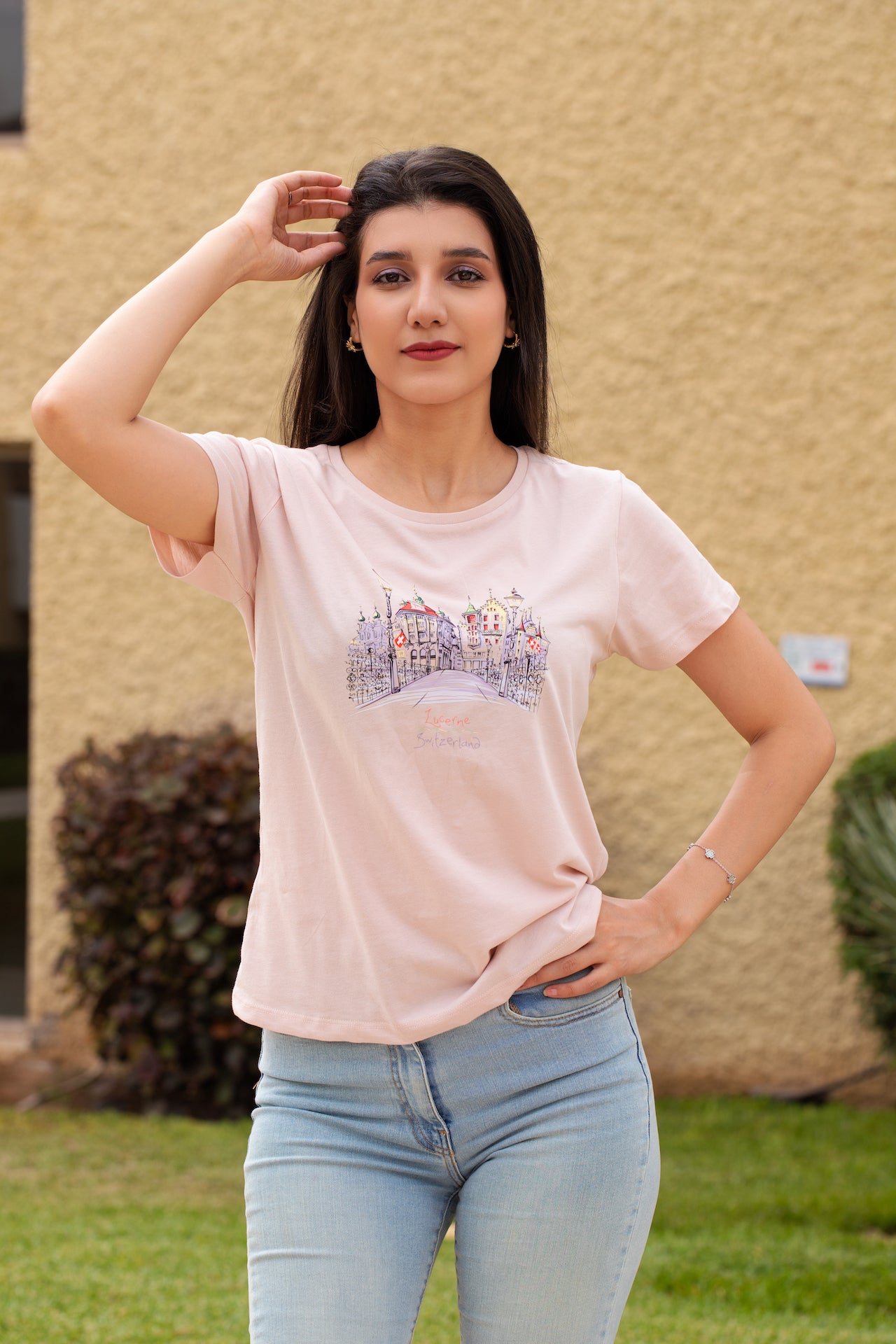 T-SHIRTS FEMMES SUISSE SOFT ROSE