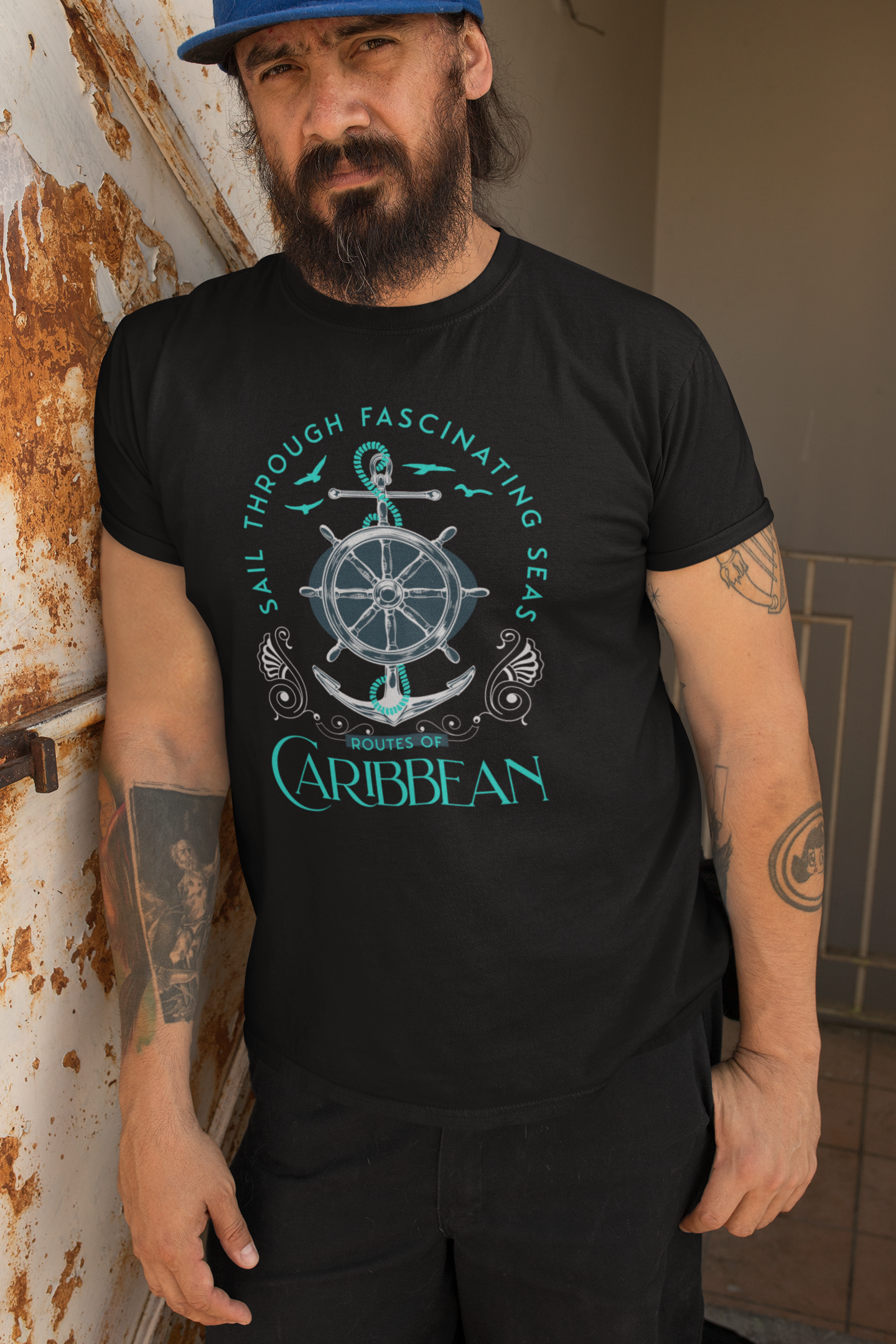 T-SHIRTS HOMMES ROUTES OF CARIBBEAN NOIR