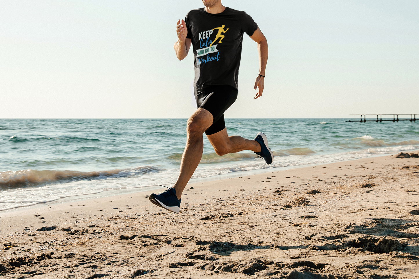 T-SHIRTS HOMMES WORKOUT MOTIVATION NOIR