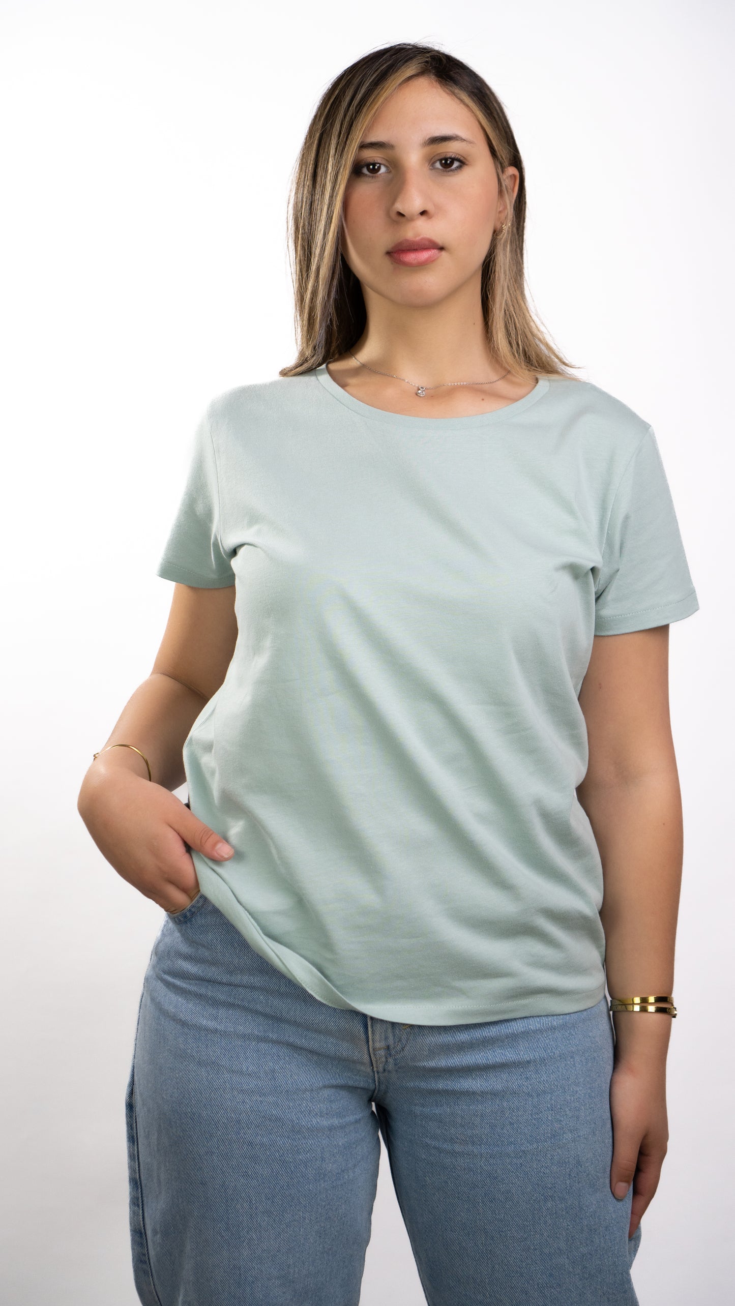 T-SHIRTS FEMMES SIMPLES SAGE