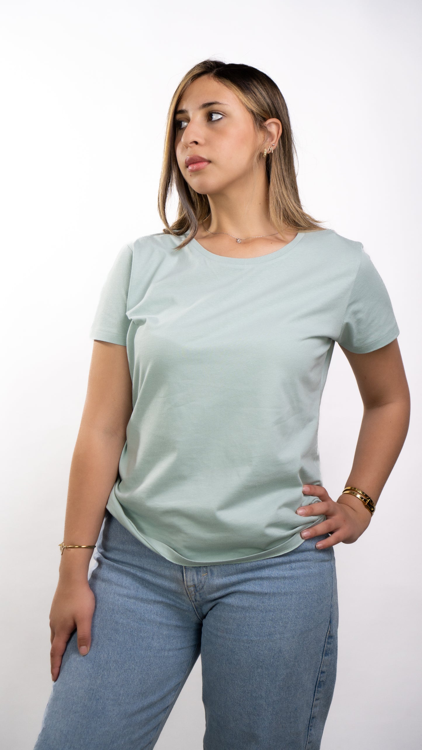 T-SHIRTS FEMMES SIMPLES SAGE