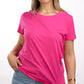 T-SHIRTS FEMMES SIMPLES ROSE