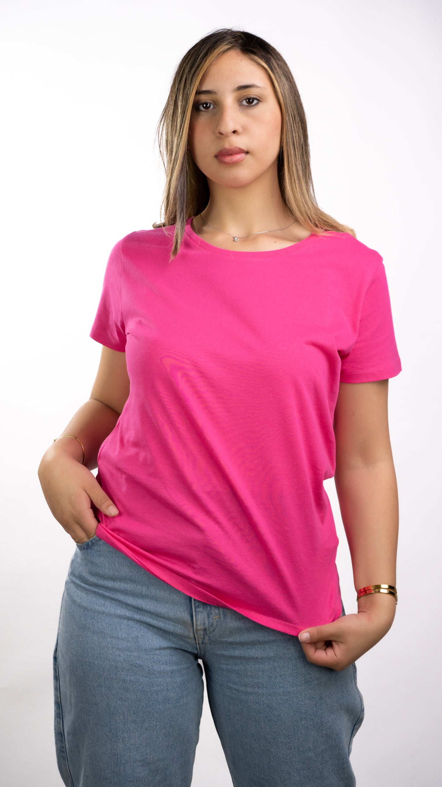 T-SHIRTS FEMMES SIMPLES ROSE