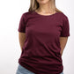 T-SHIRTS FEMMES SIMPLES BURGUNDY