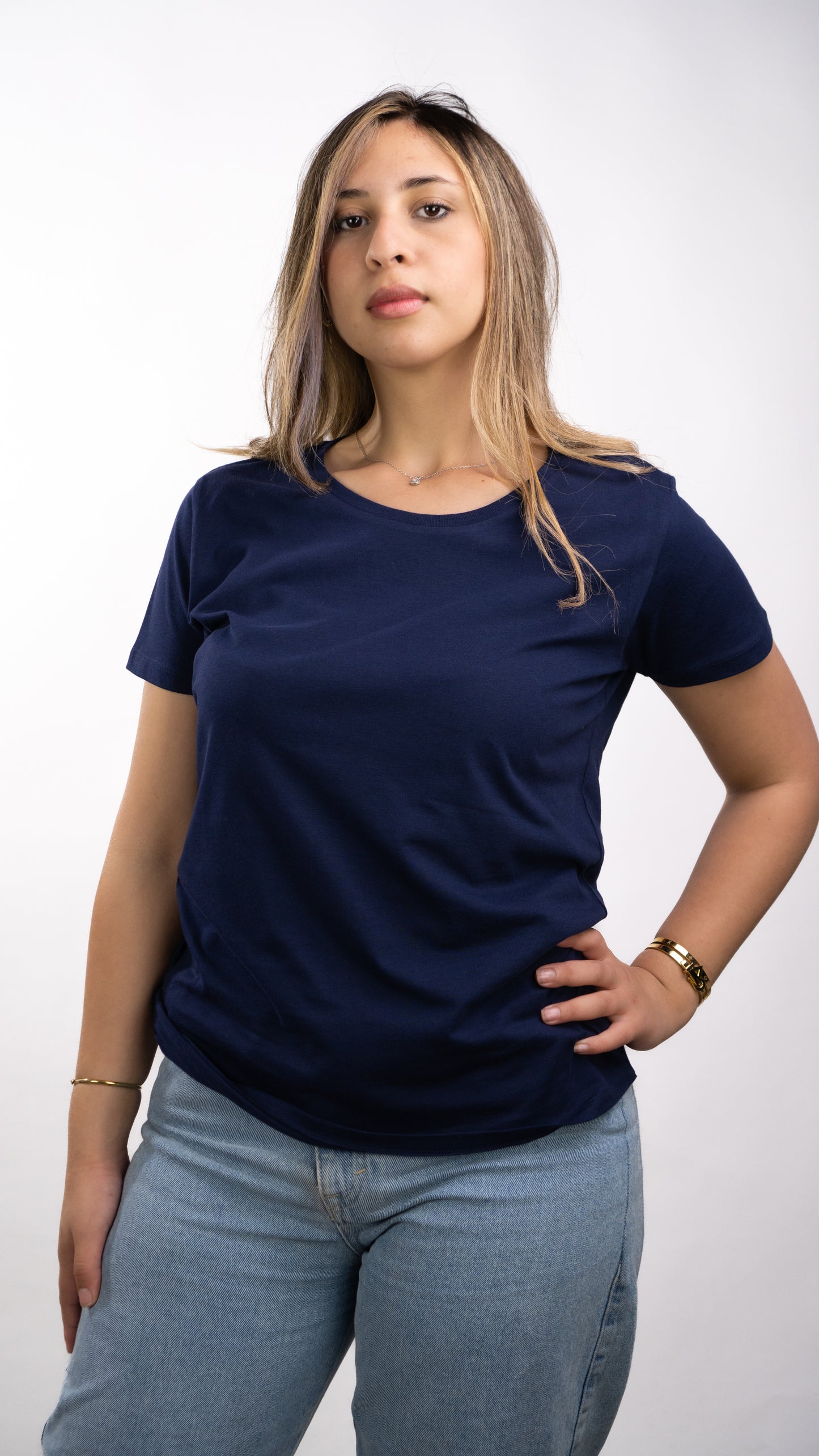 T-SHIRTS FEMMES SIMPLES BLU NAVY