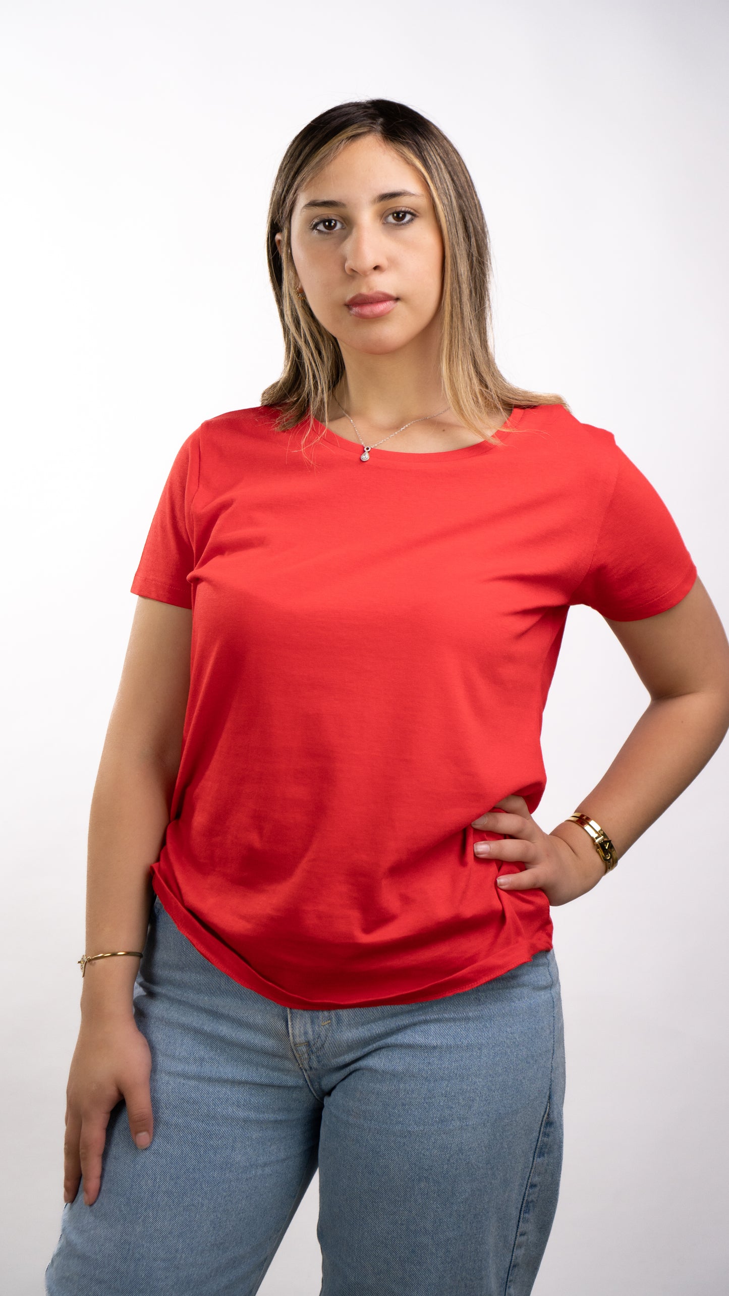 T-SHIRTS FEMMES SIMPLES ROUGE