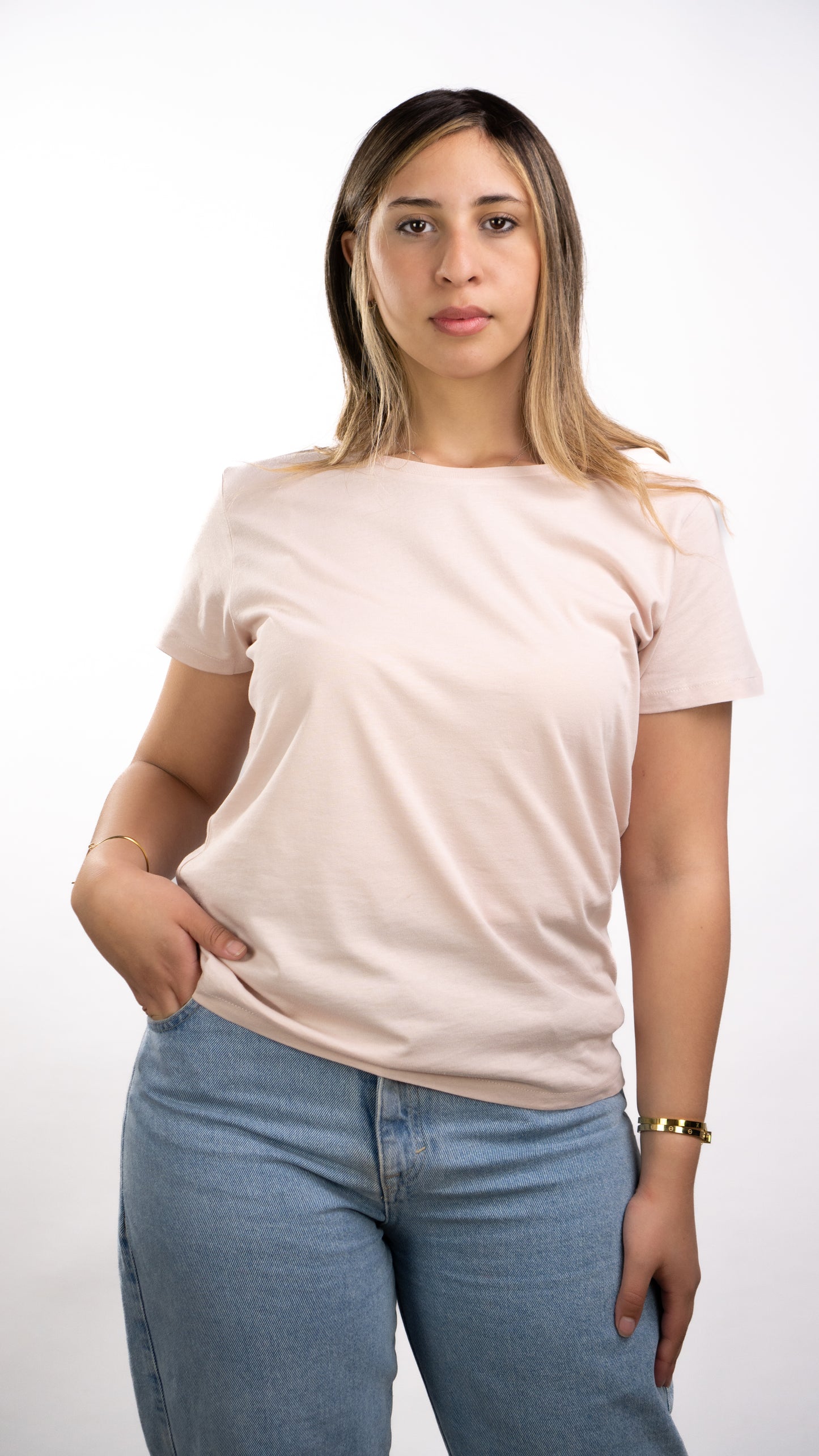 T-SHIRTS FEMMES SIMPLES SOFT ROSE