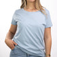 T-SHIRTS FEMMES SIMPLES BLU FOG