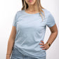 T-SHIRTS FEMMES SIMPLES BLU FOG