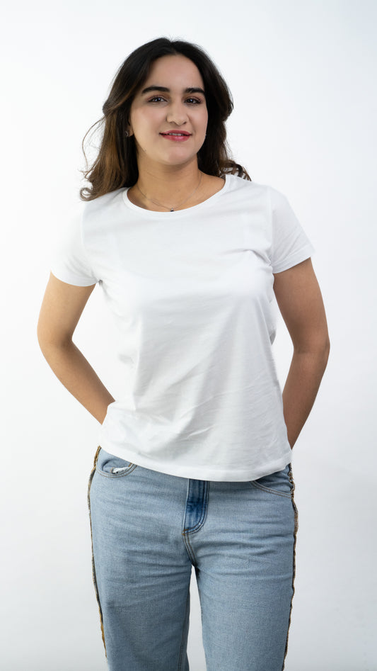 T-SHIRTS FEMMES SIMPLES BLANC