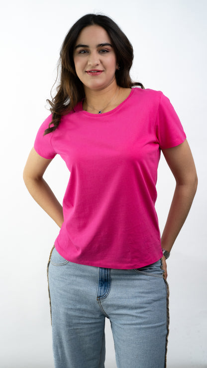 T-SHIRTS FEMMES SIMPLES ROSE