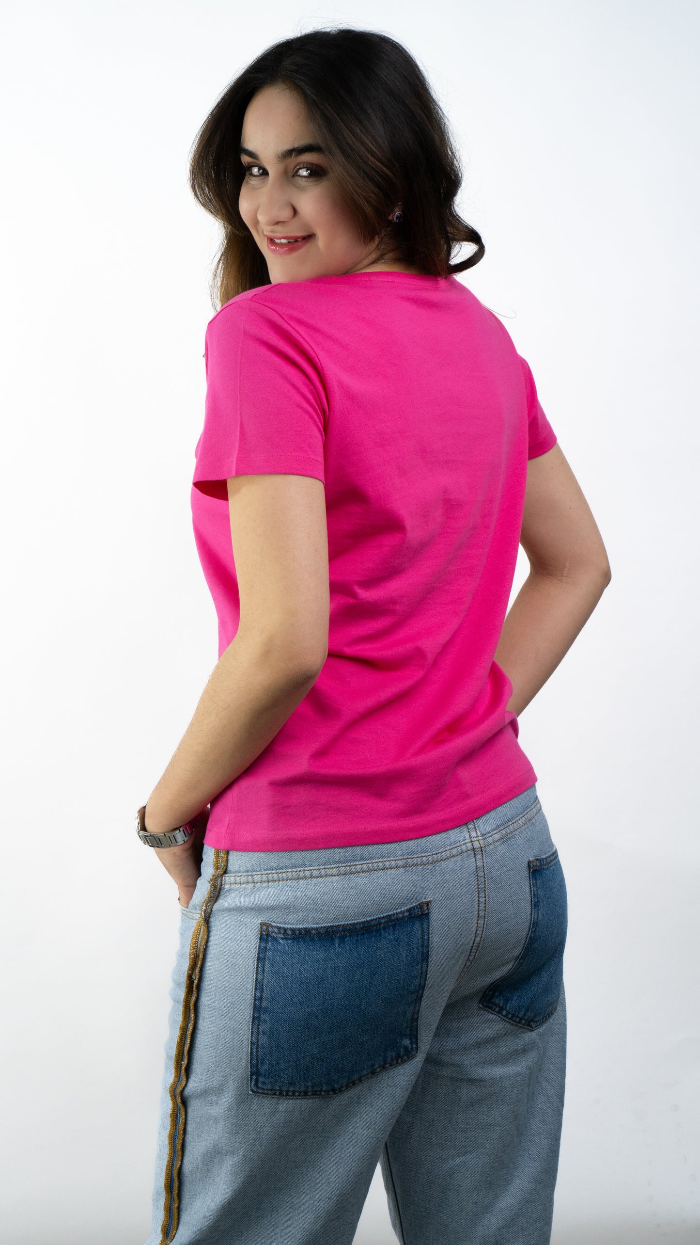 T-SHIRTS FEMMES SIMPLES ROSE