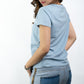 T-SHIRTS FEMMES SIMPLES BLU FOG