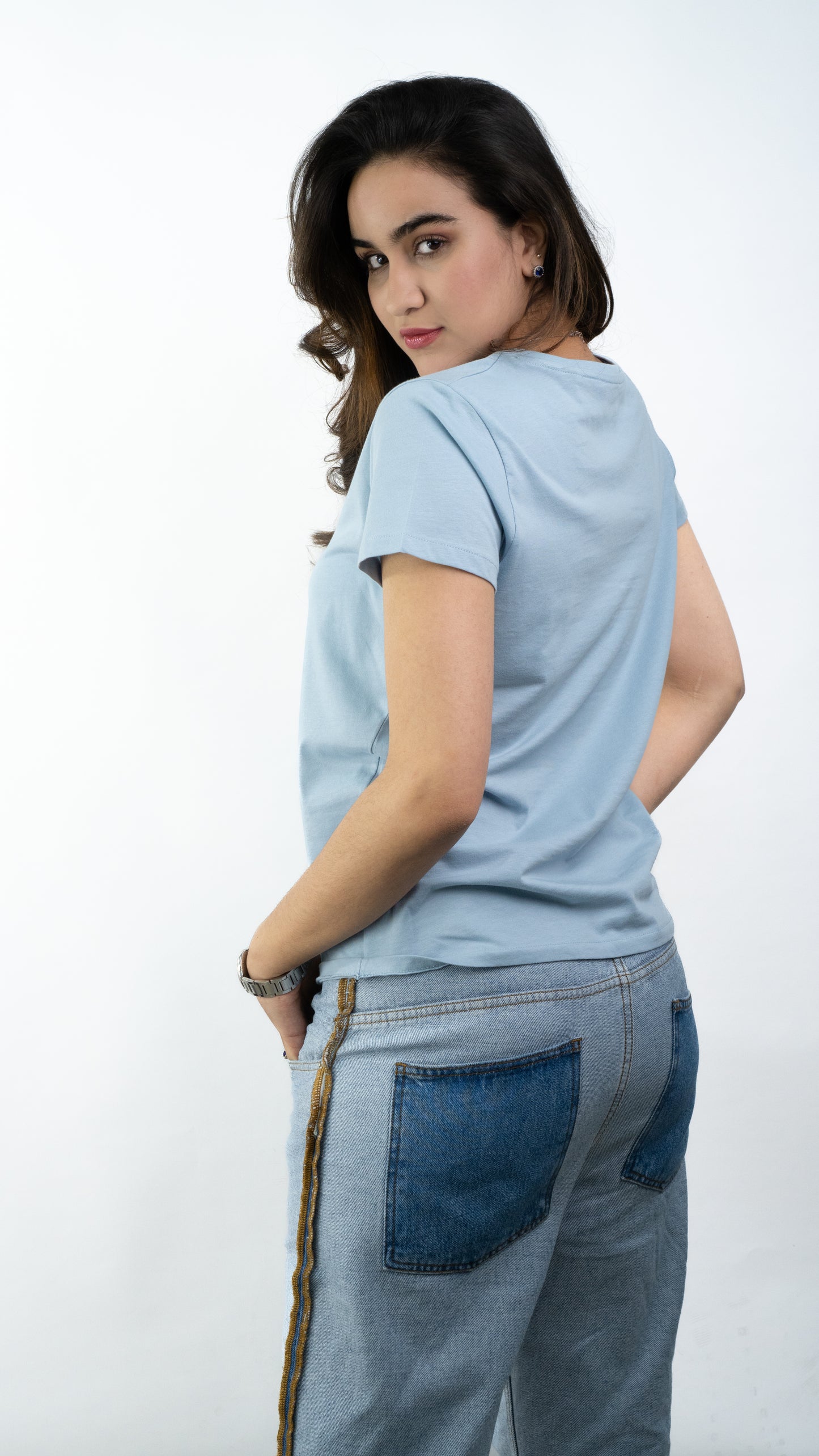 T-SHIRTS FEMMES SIMPLES BLU FOG