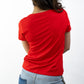 T-SHIRTS FEMMES SIMPLES ROUGE