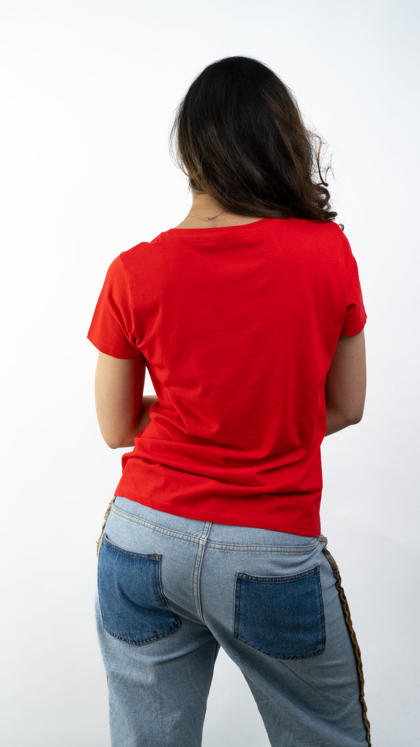 T-SHIRTS FEMMES SIMPLES ROUGE