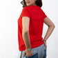 T-SHIRTS FEMMES SIMPLES ROUGE
