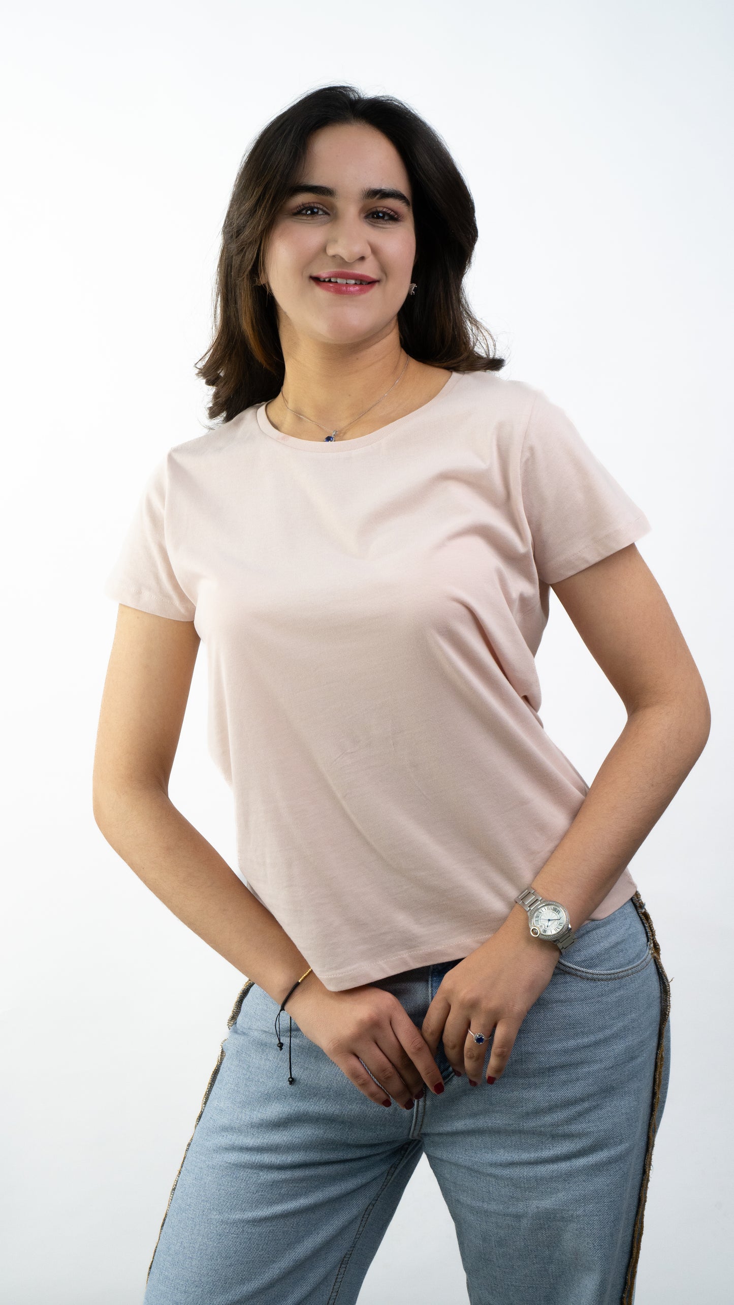 T-SHIRTS FEMMES SIMPLES SOFT ROSE