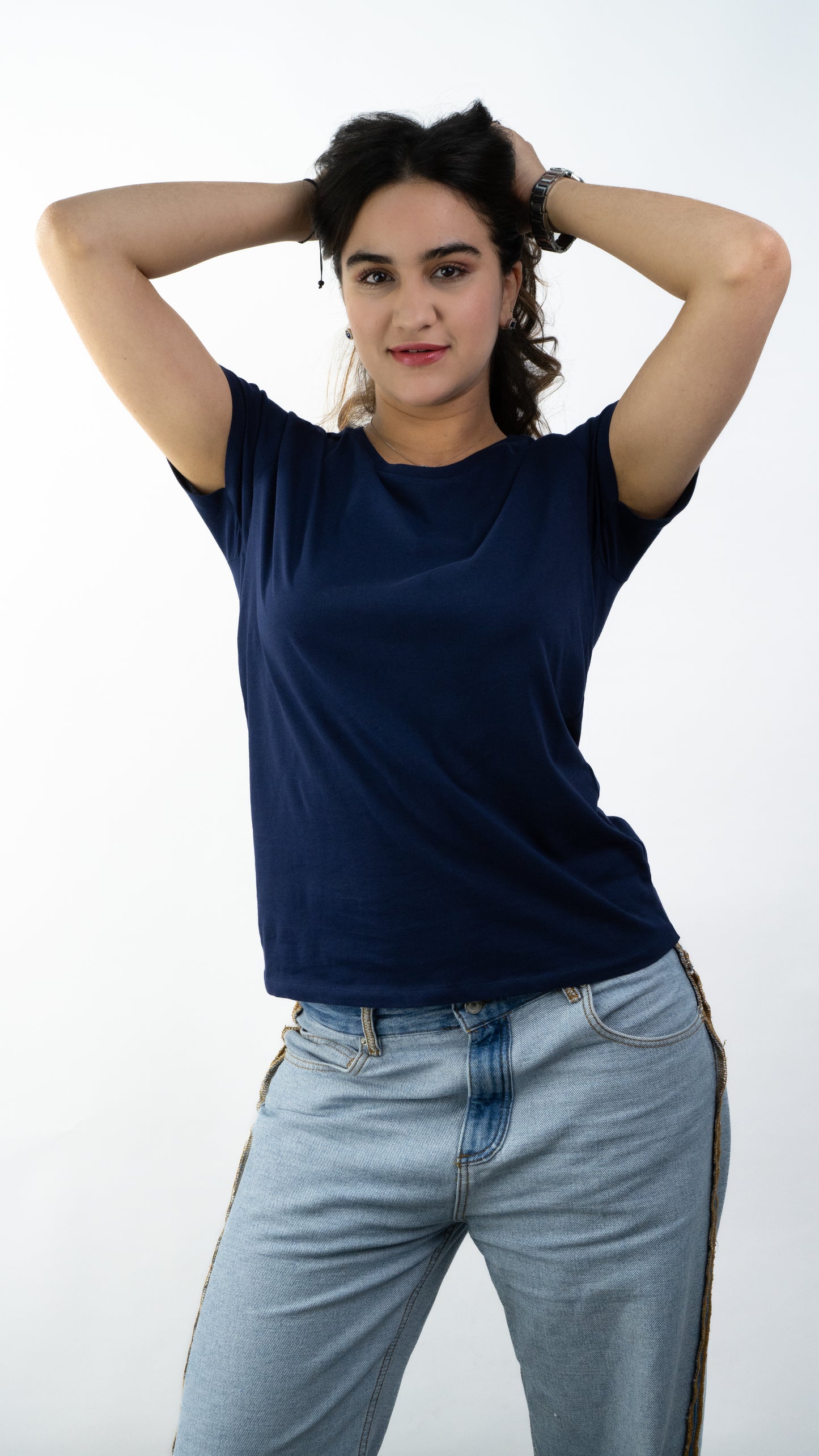 T-SHIRTS FEMMES SIMPLES BLU NAVY