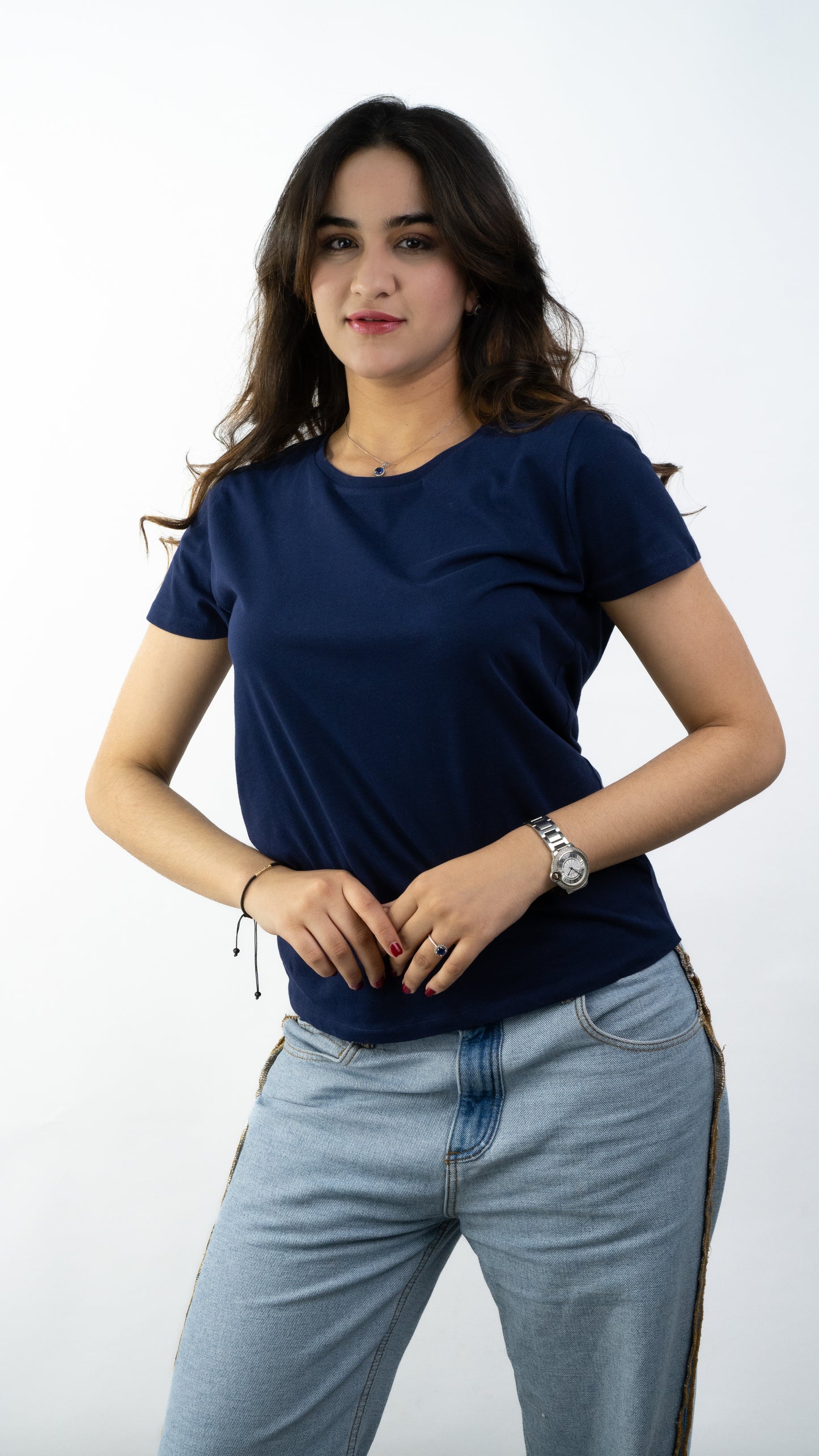T-SHIRTS FEMMES SIMPLES BLU NAVY
