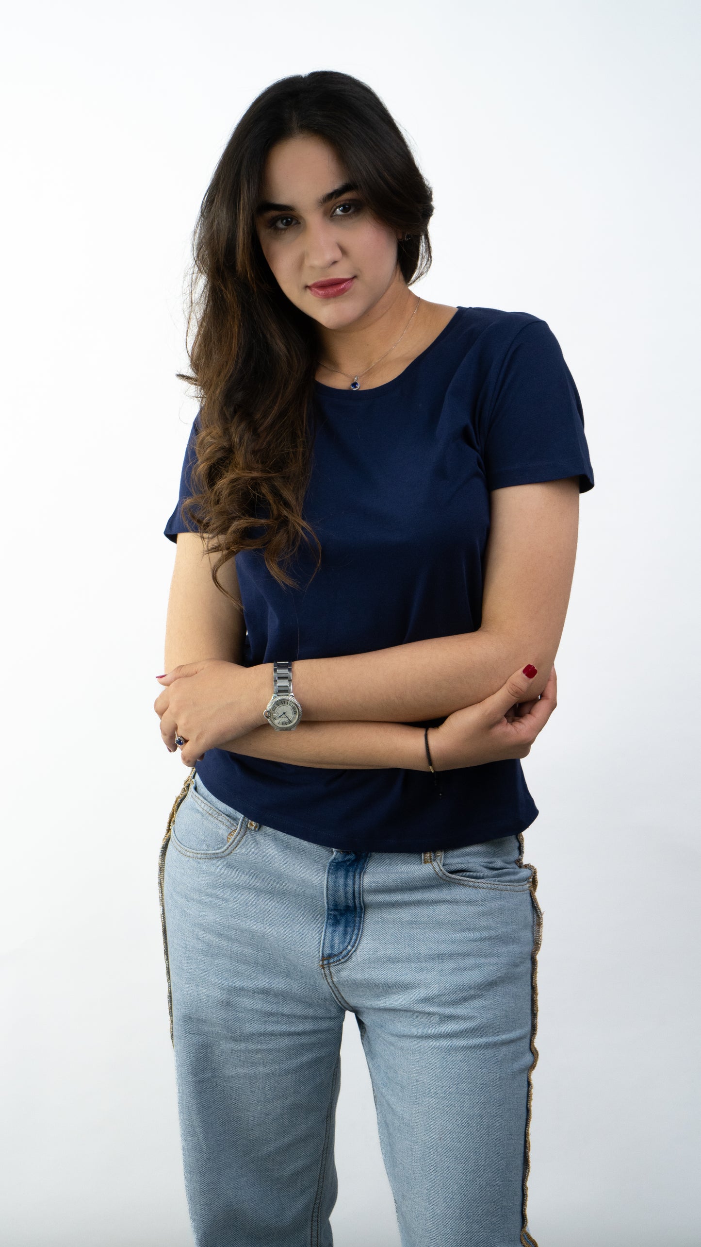 T-SHIRTS FEMMES SIMPLES BLU NAVY