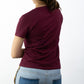 T-SHIRTS FEMMES SIMPLES BURGUNDY