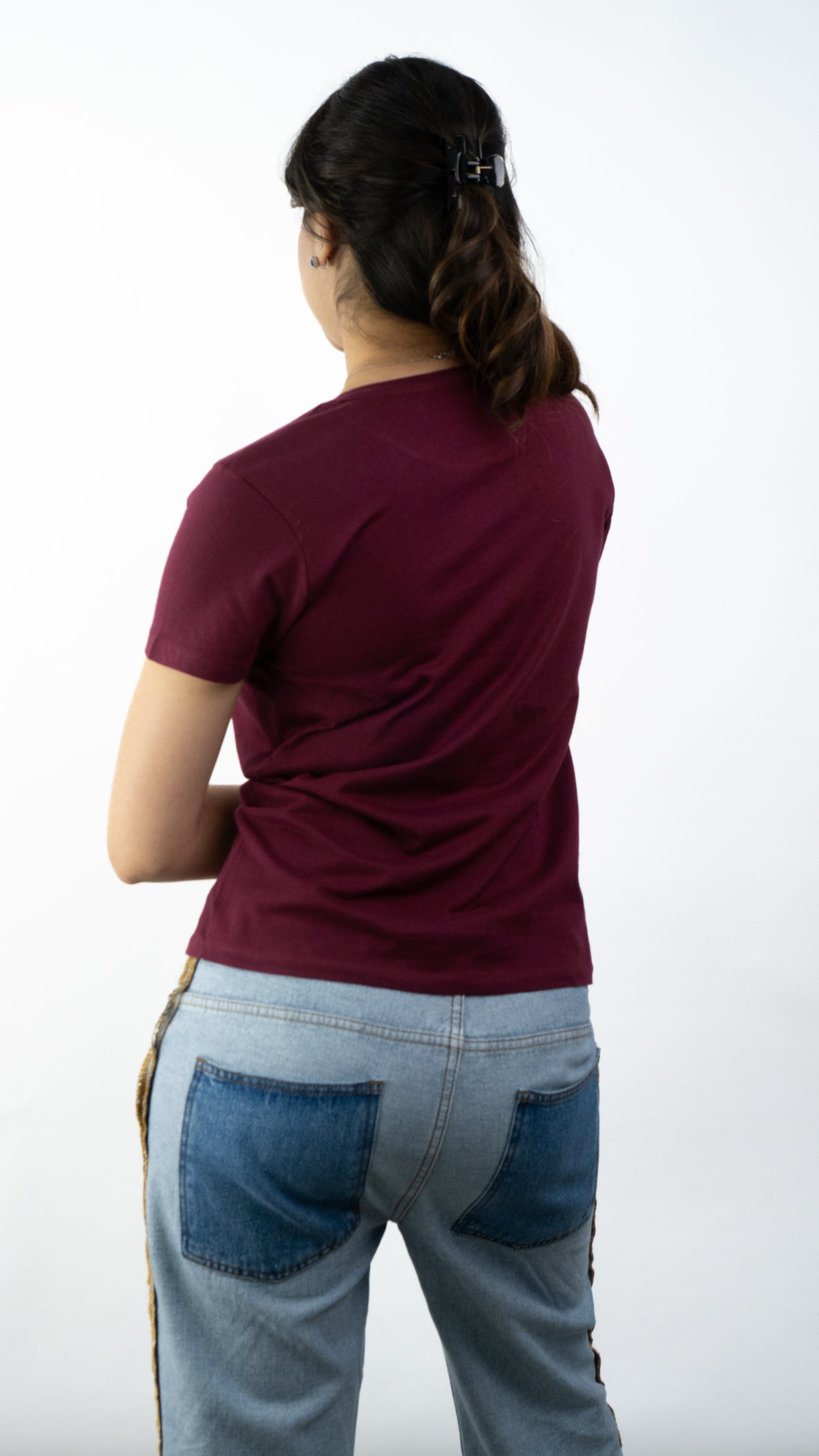 T-SHIRTS FEMMES SIMPLES BURGUNDY