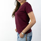 T-SHIRTS FEMMES SIMPLES BURGUNDY