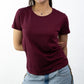 T-SHIRTS FEMMES SIMPLES BURGUNDY