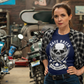 T-SHIRTS FEMMES CAFE RACER BLU NAVY