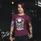 T-SHIRTS FEMMES CAFE RACER BURGUNDY 1