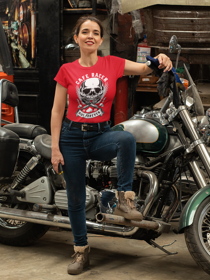 T-SHIRTS FEMMES CAFE RACER RED