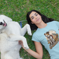T-SHIRTS FEMMES DOG OUTDOORSY BLU FOG