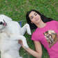 T-SHIRTS FEMMES DOG OUTDOORSY MAGENTA