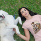 T-SHIRTS FEMMES DOG OUTDOORSY ROSE