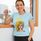 T-SHIRTS FEMMES GIRL SUNGLASSES BLU FOG