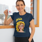 T-SHIRTS FEMMES GIRL SUNGLASSES BLU NAVY