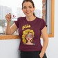 T-SHIRTS FEMMES GIRL SUNGLASSES BURGUNDI