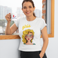 T-SHIRTS FEMMES GIRL SUNGLASSES WHITE