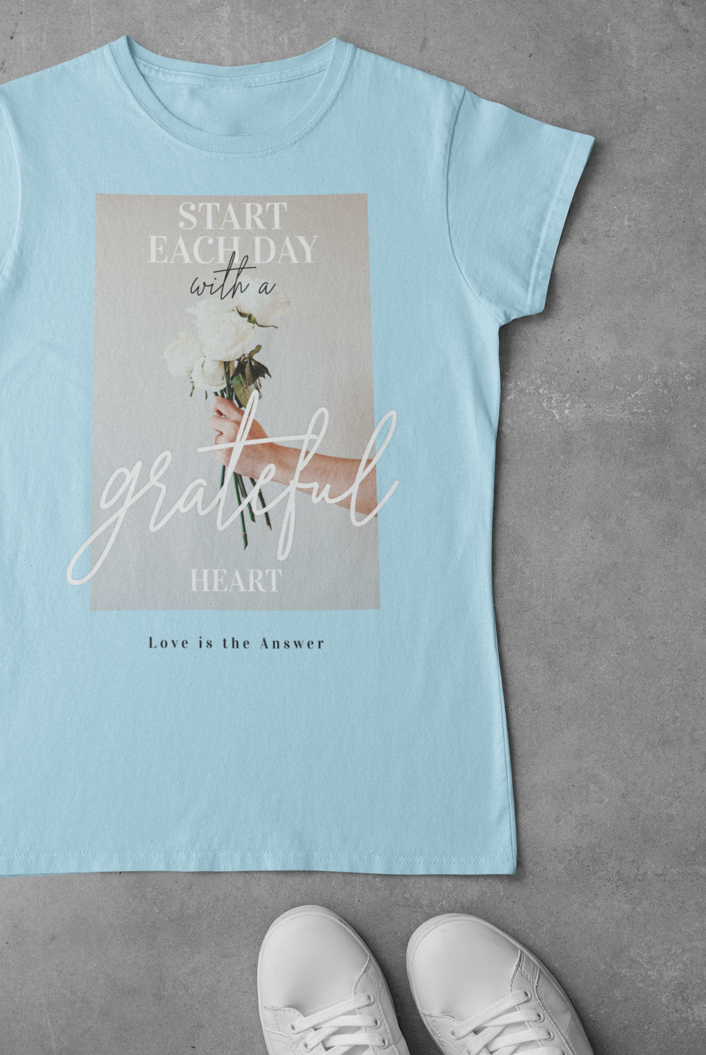 T-SHIRTS FEMMES GRATEFUL HEART BLU FOG