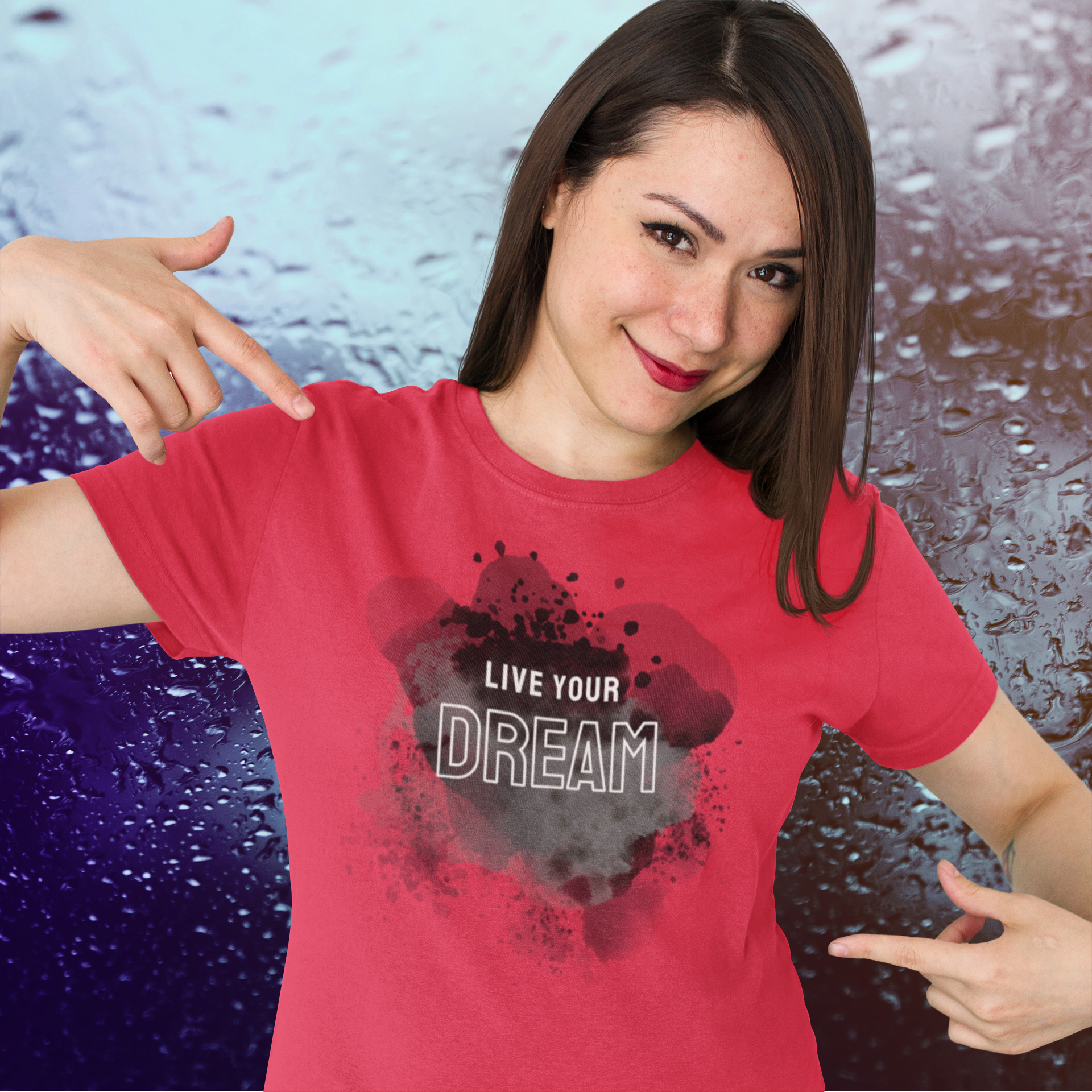 T-SHIRTS FEMMES LIVE YOUR DREAM RED