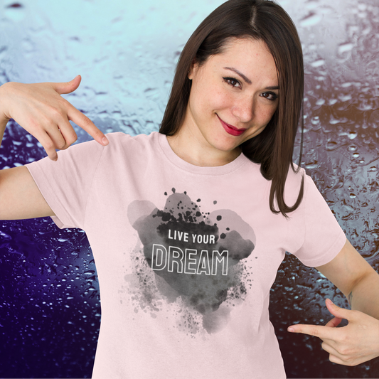 T-SHIRTS FEMMES LIVE YOUR DREAM SOFT ROSE