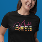 T-SHIRTS FEMMES POSITIVE MINDSET NOIR