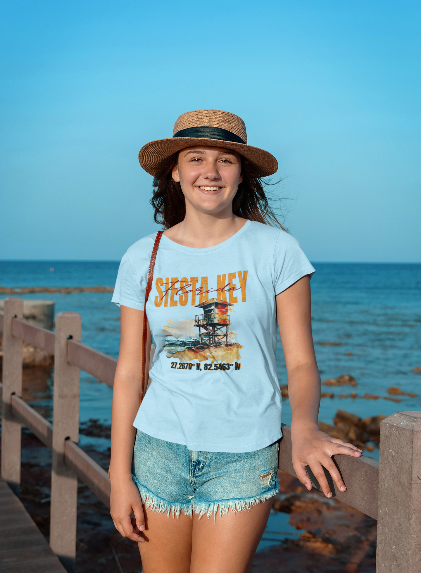  T-SHIRTS FEMMES SIESTA KEY BLU FOG