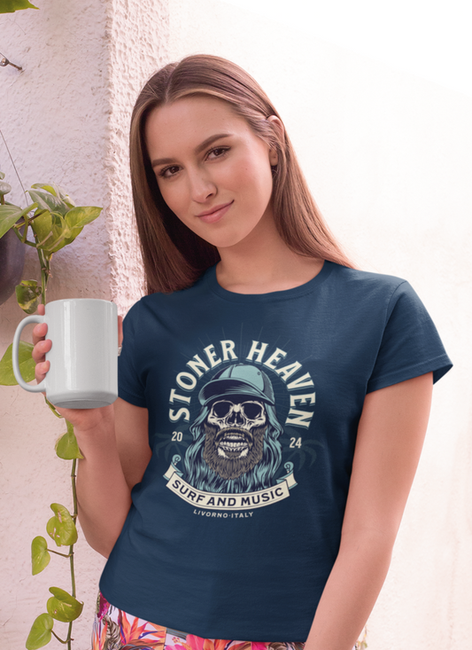 T-SHIRTS_FEMMES_SURF_AND_MUSIC BLU NAVY