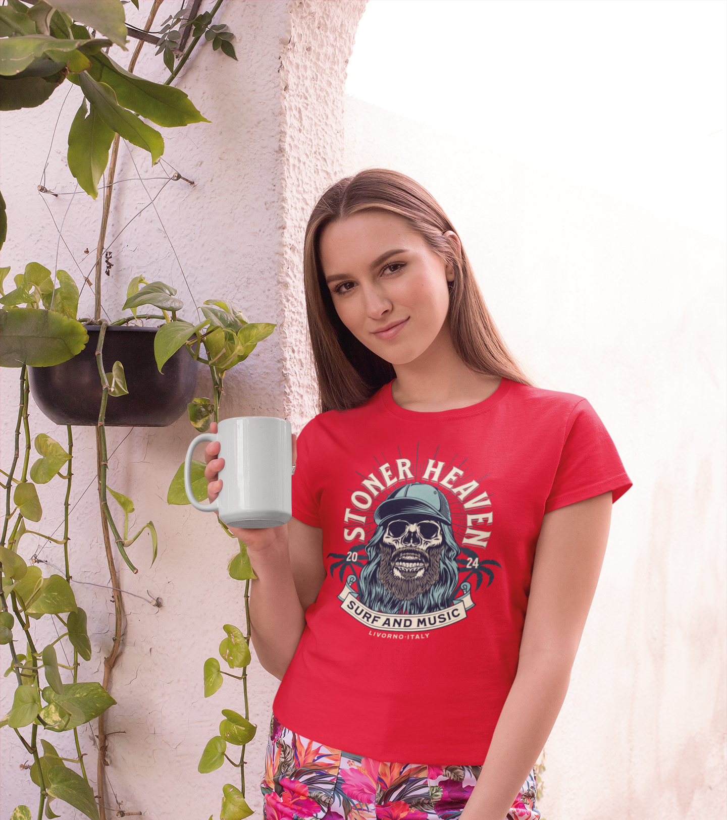 T-SHIRTS_FEMMES_SURF_AND_MUSIC RED