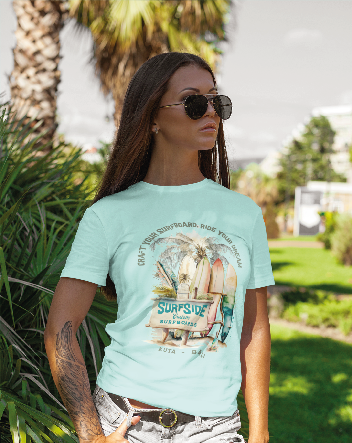 T-SHIRTS FEMMES SURF SIDE SAGE
