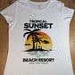 T-SHIRTS FEMMES TROPICAL SUNSET