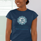 T-SHIRTS FEMMES YOGA MANDALA BLU NAVY