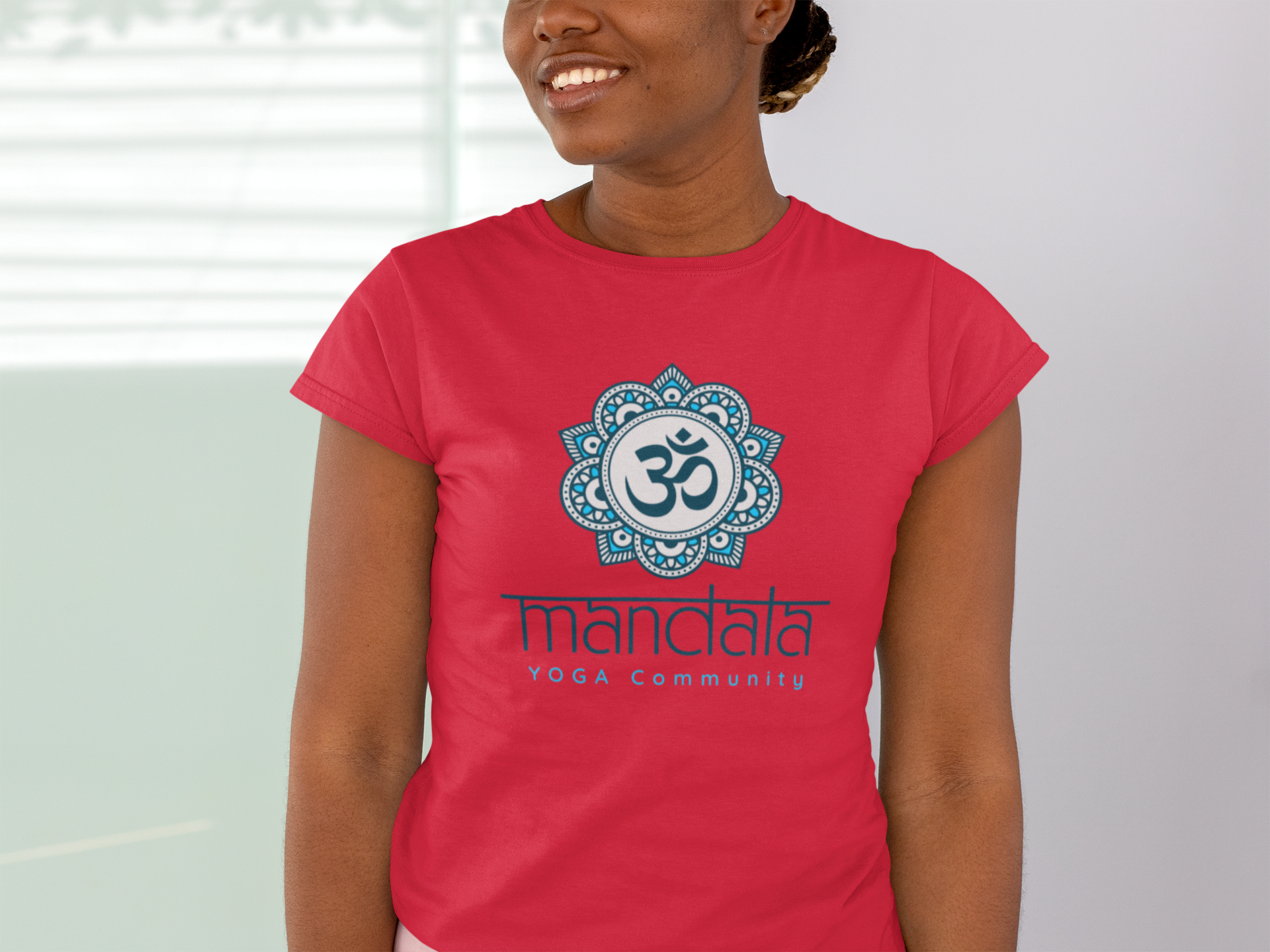 T-SHIRTS FEMMES YOGA MANDALA RED